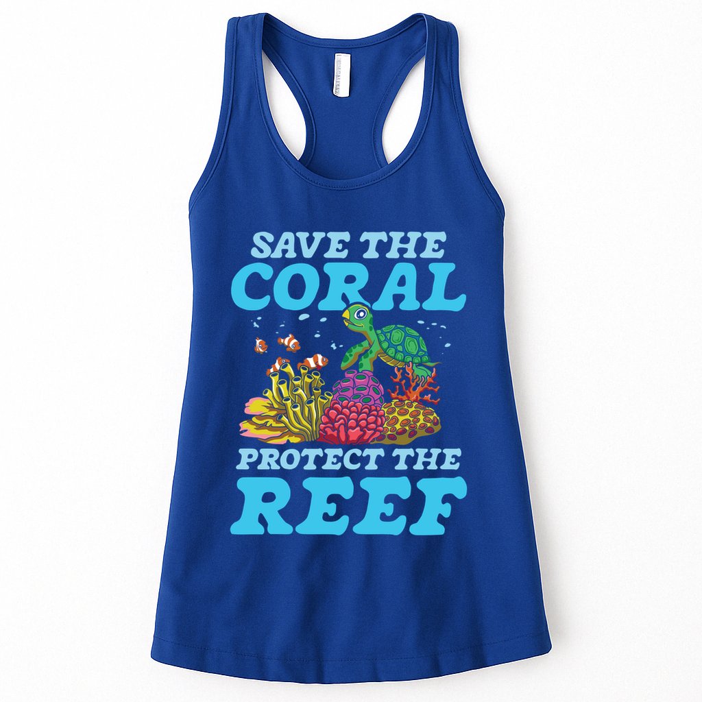 Save The Coral Protect The Reef Funny Gift Womens Tank Top