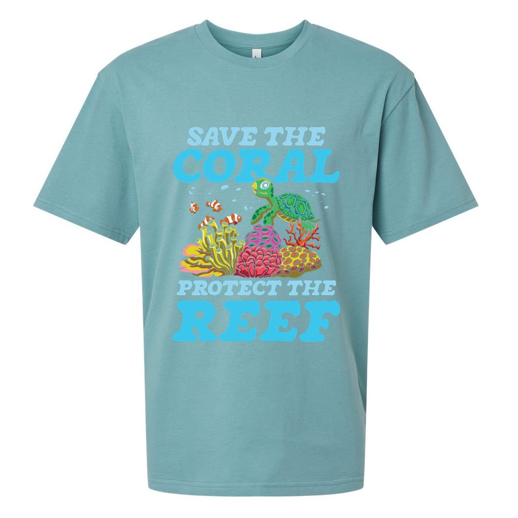 Save The Coral Protect The Reef Funny Gift Sueded Cloud Jersey T-Shirt