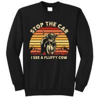 Stop The Car I See A Fluffy Cow Highland Cow Breeder Sweatshirt