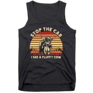 Stop The Car I See A Fluffy Cow Highland Cow Breeder Tank Top