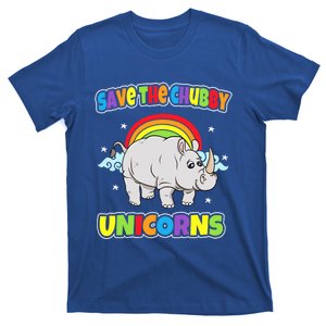 Save The Chubby Unicorns Rhinos Funny Quotes Humor Sayings Funny Gift T-Shirt