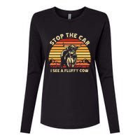 Stop The Car I See A Fluffy Cow Highland Cow Breeder Womens Cotton Relaxed Long Sleeve T-Shirt