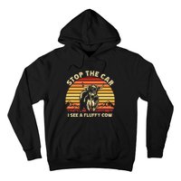 Stop The Car I See A Fluffy Cow Highland Cow Breeder Hoodie