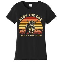 Stop The Car I See A Fluffy Cow Highland Cow Breeder Women's T-Shirt