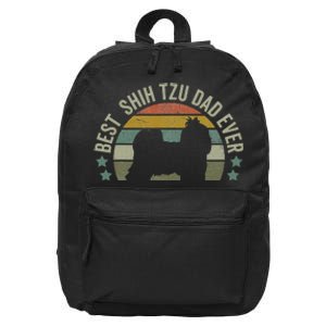 Shih Tzu Clothes Best Dog Dad Fathers Day Doggy 16 in Basic Backpack