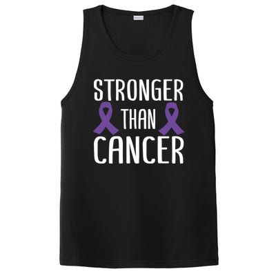 Stronger Than Cancer Pancreatic Cancer Purple Ribbon Gift PosiCharge Competitor Tank