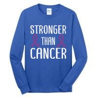 Stronger Than Cancer Pancreatic Cancer Purple Ribbon Gift Tall Long Sleeve T-Shirt