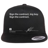 Sign The Contract Big Boy Sign The Contract Signature Flat Bill Trucker Hat