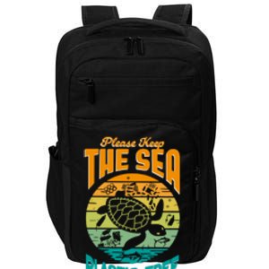 Sea Turtle Conservation Please Keep The Sea Plastic Free Gift Impact Tech Backpack