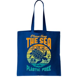 Sea Turtle Conservation Please Keep The Sea Plastic Free Gift Tote Bag