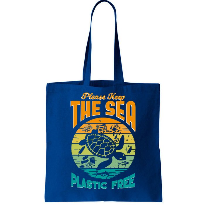 Sea Turtle Conservation Please Keep The Sea Plastic Free Gift Tote Bag