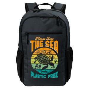 Sea Turtle Conservation Please Keep The Sea Plastic Free Gift Daily Commute Backpack