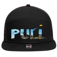 Skeet Trap Clay Pull Skeet Shooting Shooter Clay Shooting 7 Panel Mesh Trucker Snapback Hat