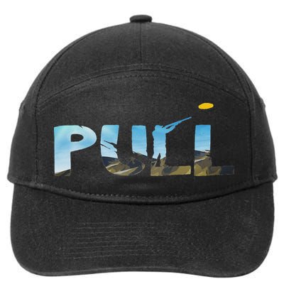 Skeet Trap Clay Pull Skeet Shooting Shooter Clay Shooting 7-Panel Snapback Hat