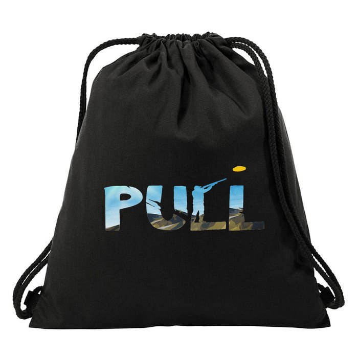 Skeet Trap Clay Pull Skeet Shooting Shooter Clay Shooting Drawstring Bag