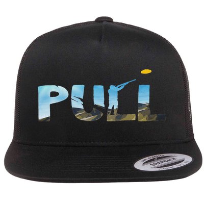 Skeet Trap Clay Pull Skeet Shooting Shooter Clay Shooting Flat Bill Trucker Hat