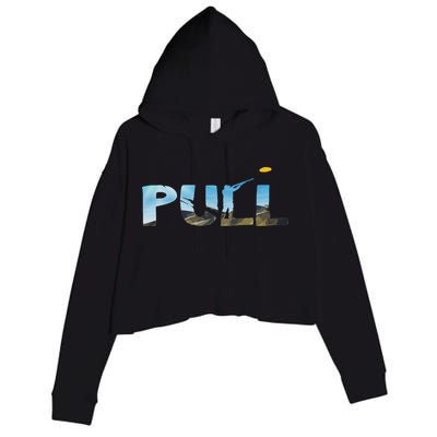 Skeet Trap Clay Pull Skeet Shooting Shooter Clay Shooting Crop Fleece Hoodie