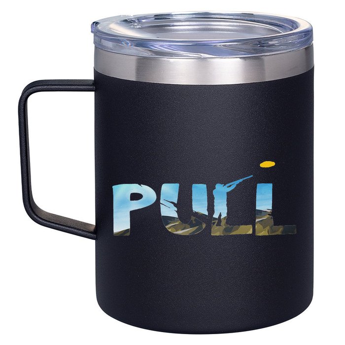 Skeet Trap Clay Pull Skeet Shooting Shooter Clay Shooting 12oz Stainless Steel Coffee Mug