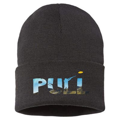Skeet Trap Clay Pull Skeet Shooting Shooter Clay Shooting Sustainable Knit Beanie
