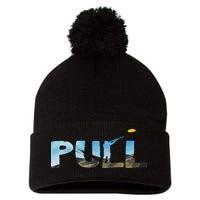 Skeet Trap Clay Pull Skeet Shooting Shooter Clay Shooting Pom Pom 12in Knit Beanie