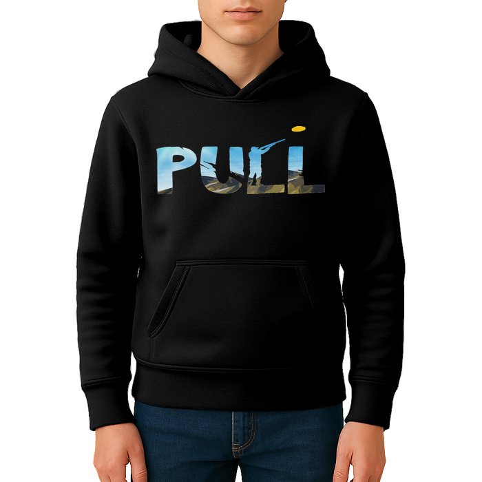 Skeet Trap Clay Pull Skeet Shooting Shooter Clay Shooting Kids Hoodie
