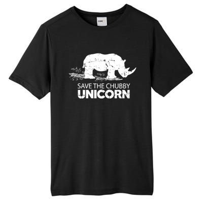 Save The Chubby Unicorns Cool Gift Funny Rhino Animal Rights Cool Gift Tall Fusion ChromaSoft Performance T-Shirt