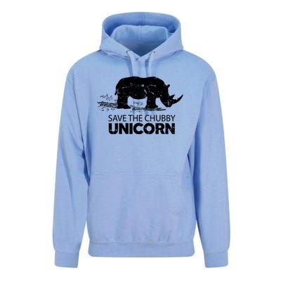 Save The Chubby Unicorns Cool Gift Funny Rhino Animal Rights Cool Gift Unisex Surf Hoodie