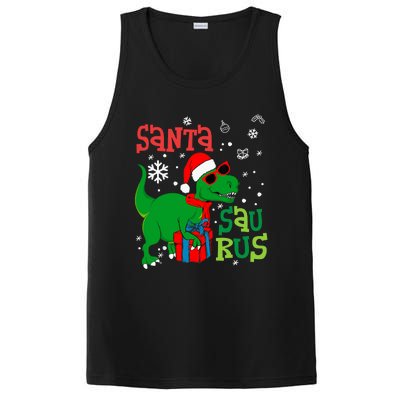 Santa Trex Christmas Dinosaur Tree Rex Boy Family Pajama PosiCharge Competitor Tank