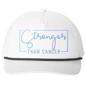 Stronger Than Cancer Pink Ribbon Breast Cancer Awareness Gift Snapback Five-Panel Rope Hat