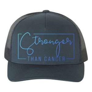 Stronger Than Cancer Pink Ribbon Breast Cancer Awareness Gift Yupoong Adult 5-Panel Trucker Hat