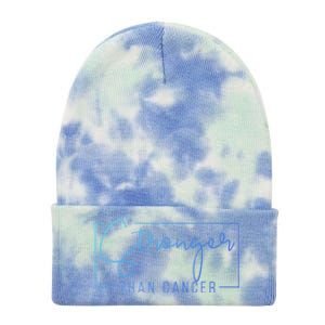 Stronger Than Cancer Pink Ribbon Breast Cancer Awareness Gift Tie Dye 12in Knit Beanie