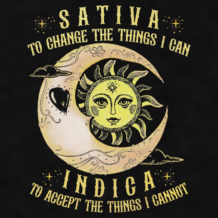 Sativa To Change The Things I Can Indica Accept The Things Ladies PosiCharge Tri-Blend Wicking Tank