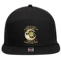 Sativa To Change The Things I Can Indica Accept The Things 7 Panel Mesh Trucker Snapback Hat