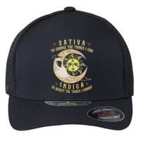 Sativa To Change The Things I Can Indica Accept The Things Flexfit Unipanel Trucker Cap