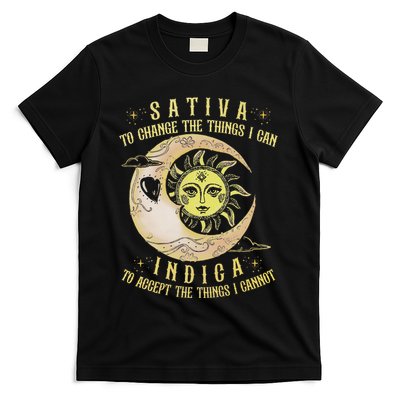 Sativa To Change The Things I Can Indica Accept The Things T-Shirt