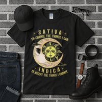 Sativa To Change The Things I Can Indica Accept The Things Tall T-Shirt