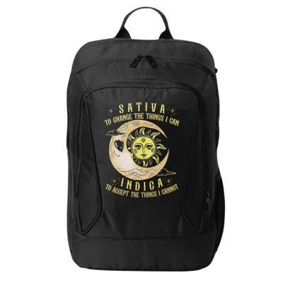 Sativa To Change The Things I Can Indica Accept The Things City Backpack