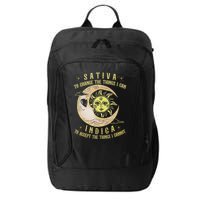 Sativa To Change The Things I Can Indica Accept The Things City Backpack