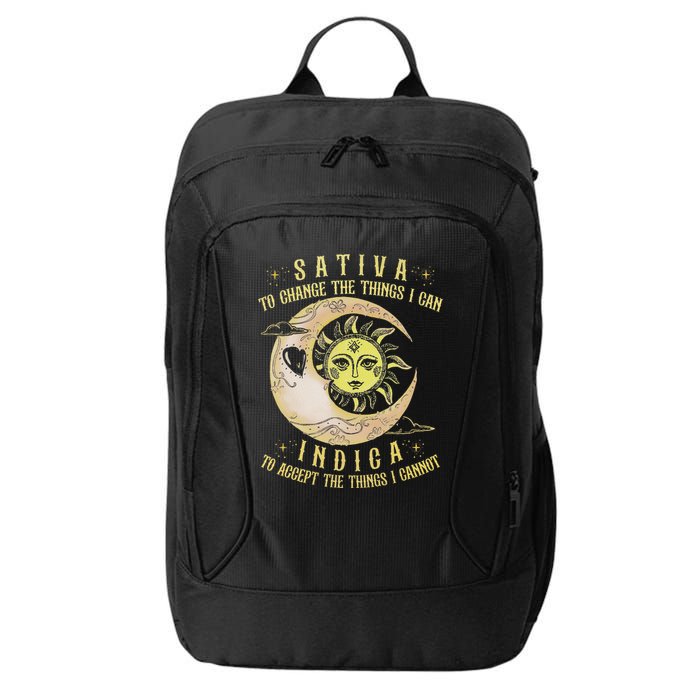 Sativa To Change The Things I Can Indica Accept The Things City Backpack
