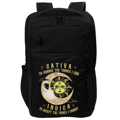 Sativa To Change The Things I Can Indica Accept The Things Impact Tech Backpack