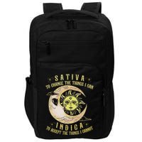 Sativa To Change The Things I Can Indica Accept The Things Impact Tech Backpack