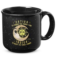 Sativa To Change The Things I Can Indica Accept The Things 15oz Campfire Ceramic Mug