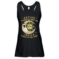 Sativa To Change The Things I Can Indica Accept The Things Ladies Essential Flowy Tank