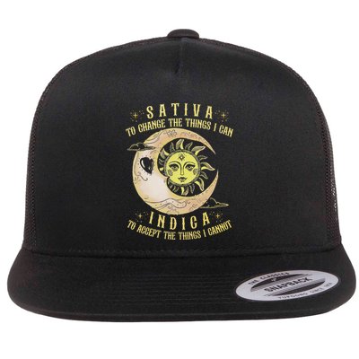 Sativa To Change The Things I Can Indica Accept The Things Flatbill Hat