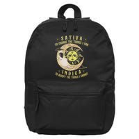 Sativa To Change The Things I Can Indica Accept The Things 16 in Basic Backpack