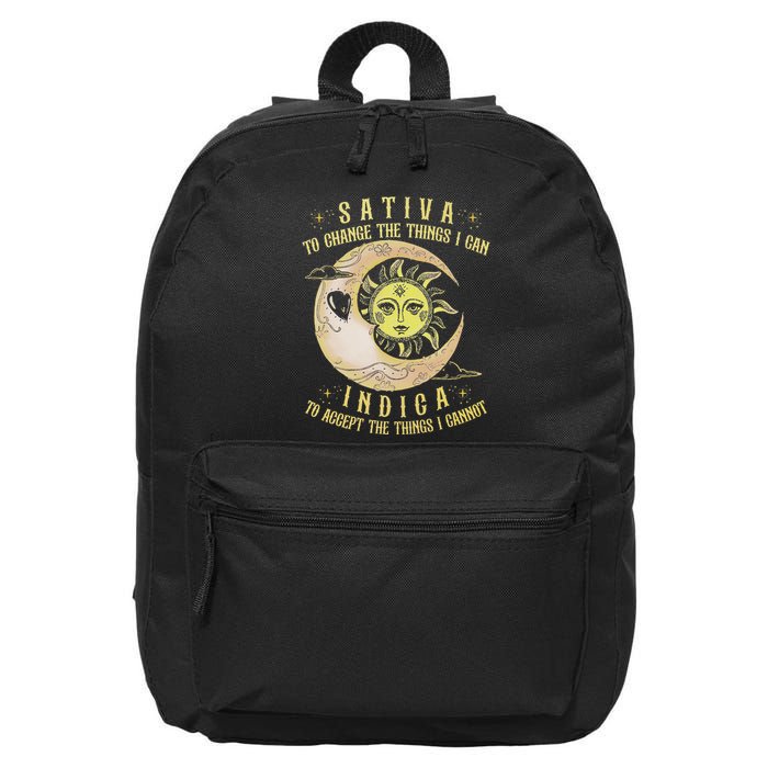 Sativa To Change The Things I Can Indica Accept The Things 16 in Basic Backpack