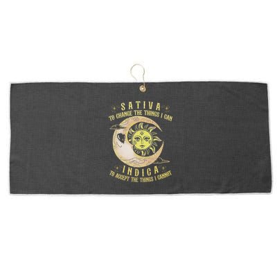 Sativa To Change The Things I Can Indica Accept The Things Large Microfiber Waffle Golf Towel