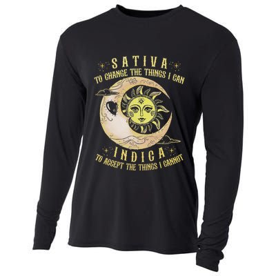 Sativa To Change The Things I Can Indica Accept The Things Cooling Performance Long Sleeve Crew