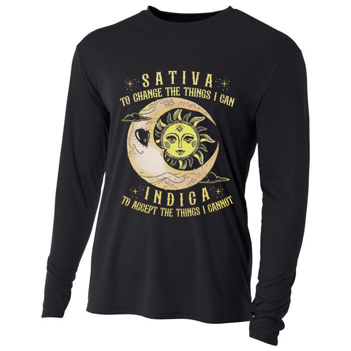 Sativa To Change The Things I Can Indica Accept The Things Cooling Performance Long Sleeve Crew