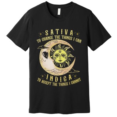 Sativa To Change The Things I Can Indica Accept The Things Premium T-Shirt